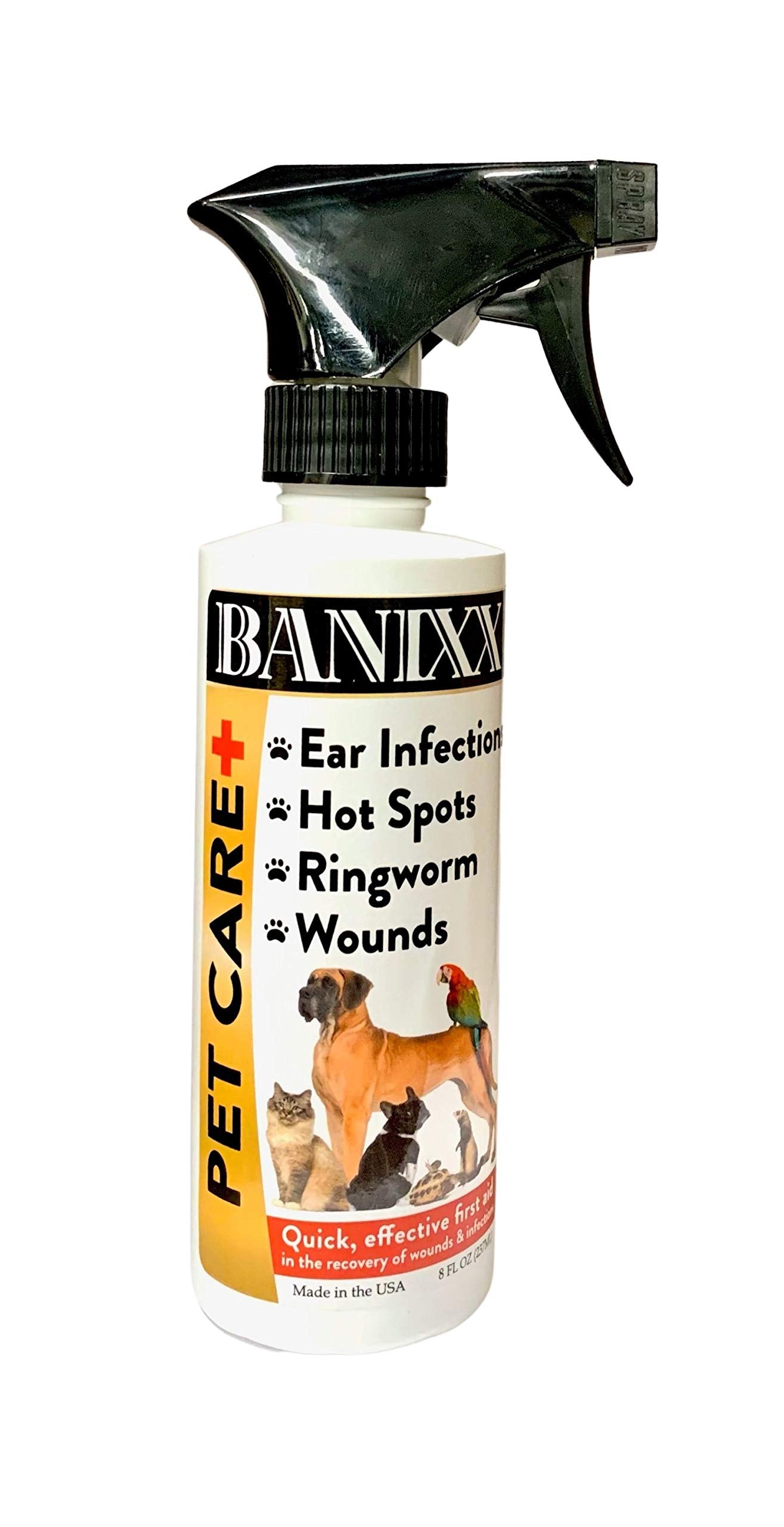 Banixx Pet Care Spray offers easy application for daily pet care routines.