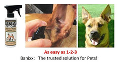 Banixx Pet Care Spray targets rain rot spots with gentle daily use.
