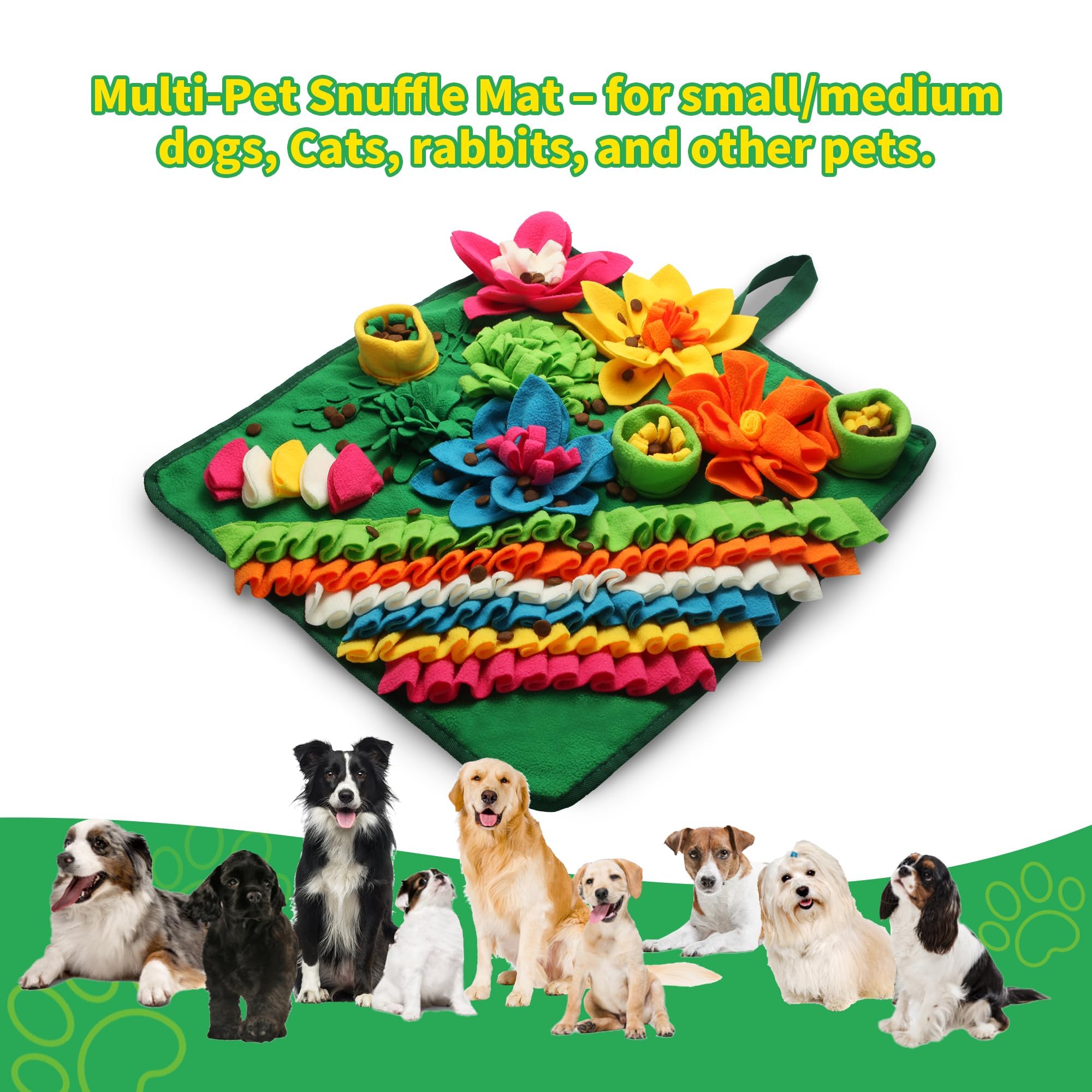 Banlangen Snuffle Mat soft plush fabric offers durable, comfortable playtime