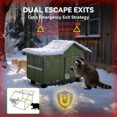 Banxye dual-exit doors with magnetic closures for safe outdoor escape.