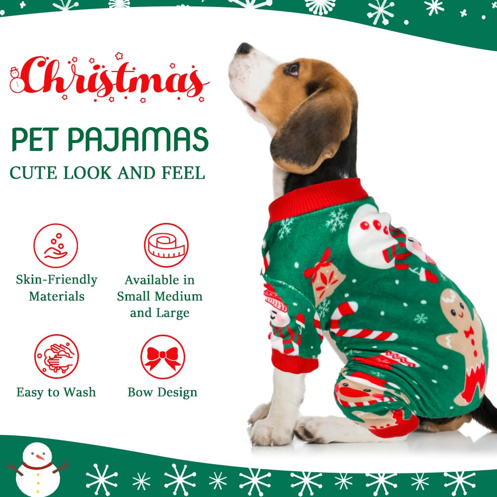 Baobecute dog Christmas pajamas durable velvet fabric ready for daily adventures.