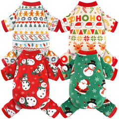 BAOBICUTE 4-pack dog pajamas in multiple styles for daily wear and photos