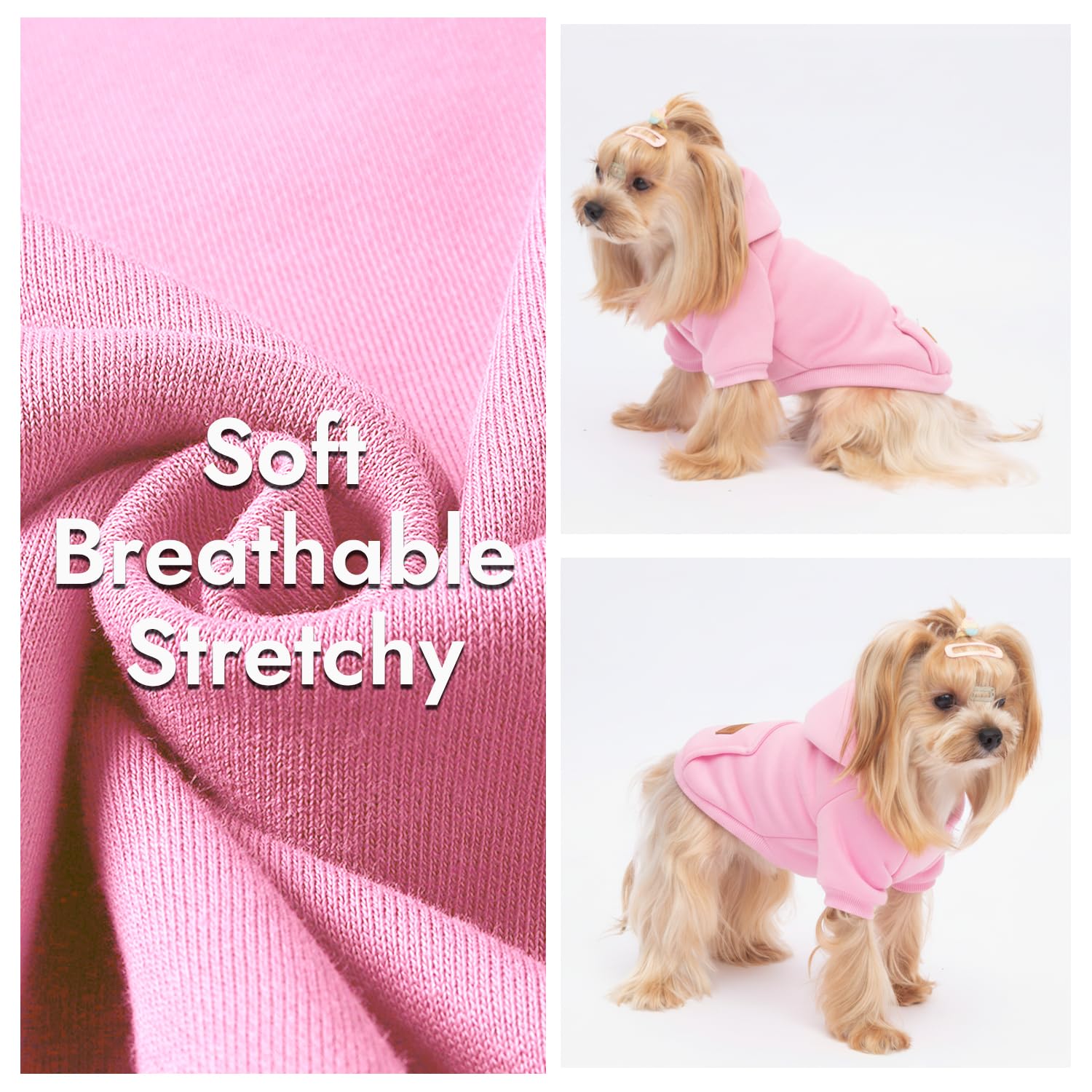 Baobicute bolsillos pequeños de ropa canina, útiles para premios o bolsas.