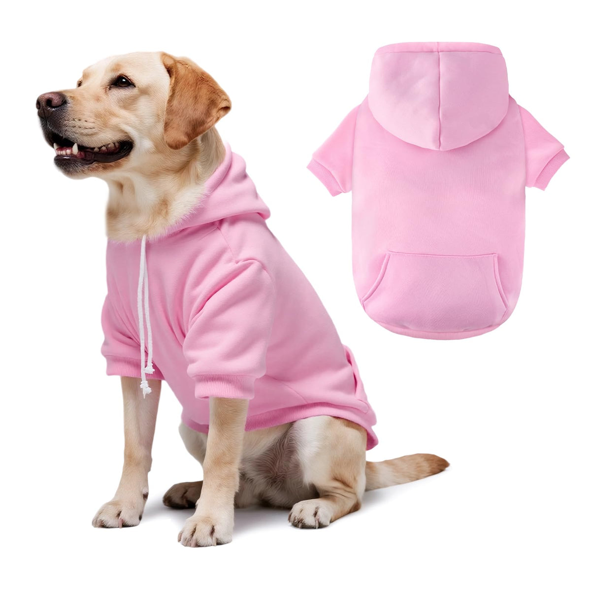 BAOBICUTE Dog Basic Hoodie front view shows cozy, breathable warmth for outdoor walks