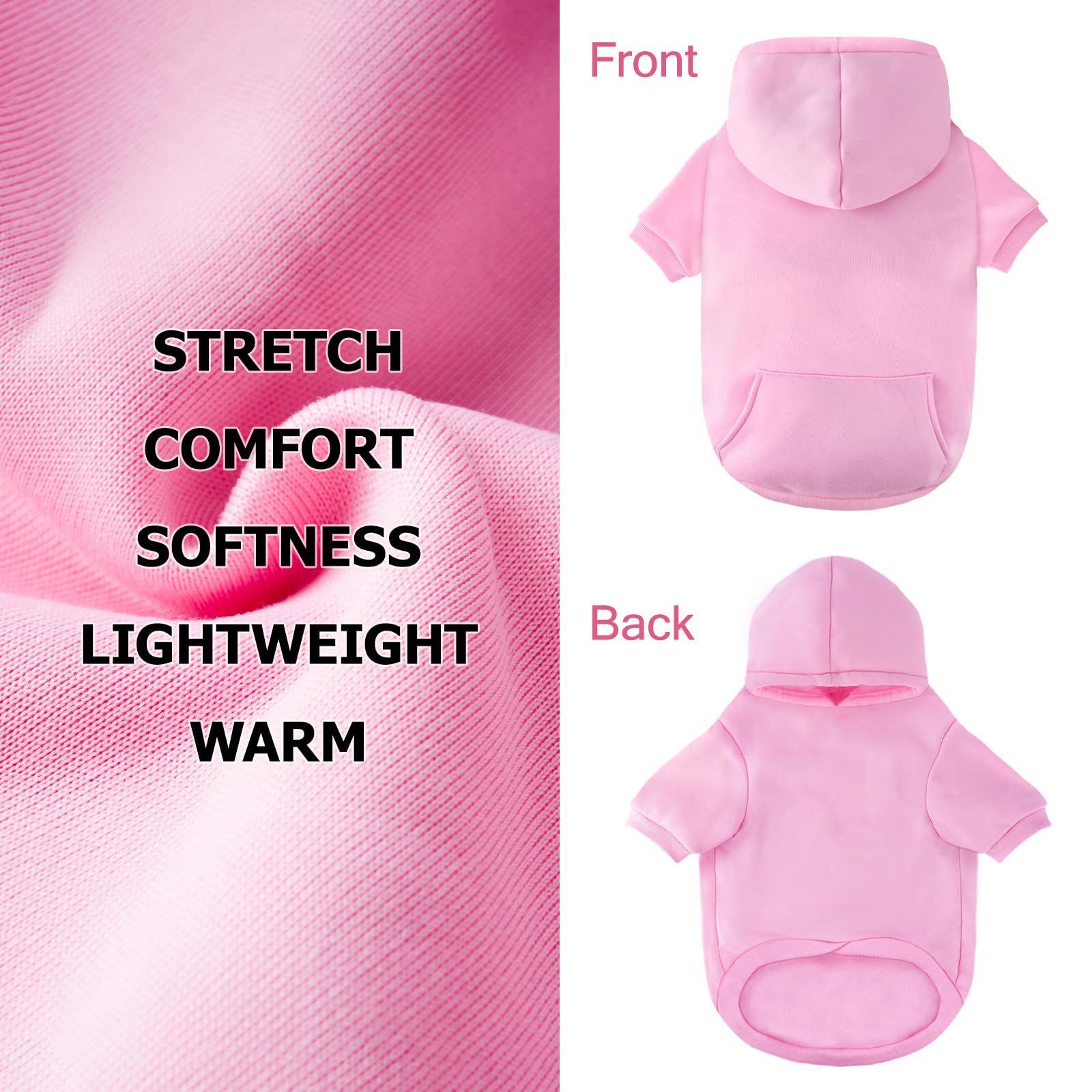 BAOBICUTE hoodie pocket and leash hole keep treats handy and walks easy.