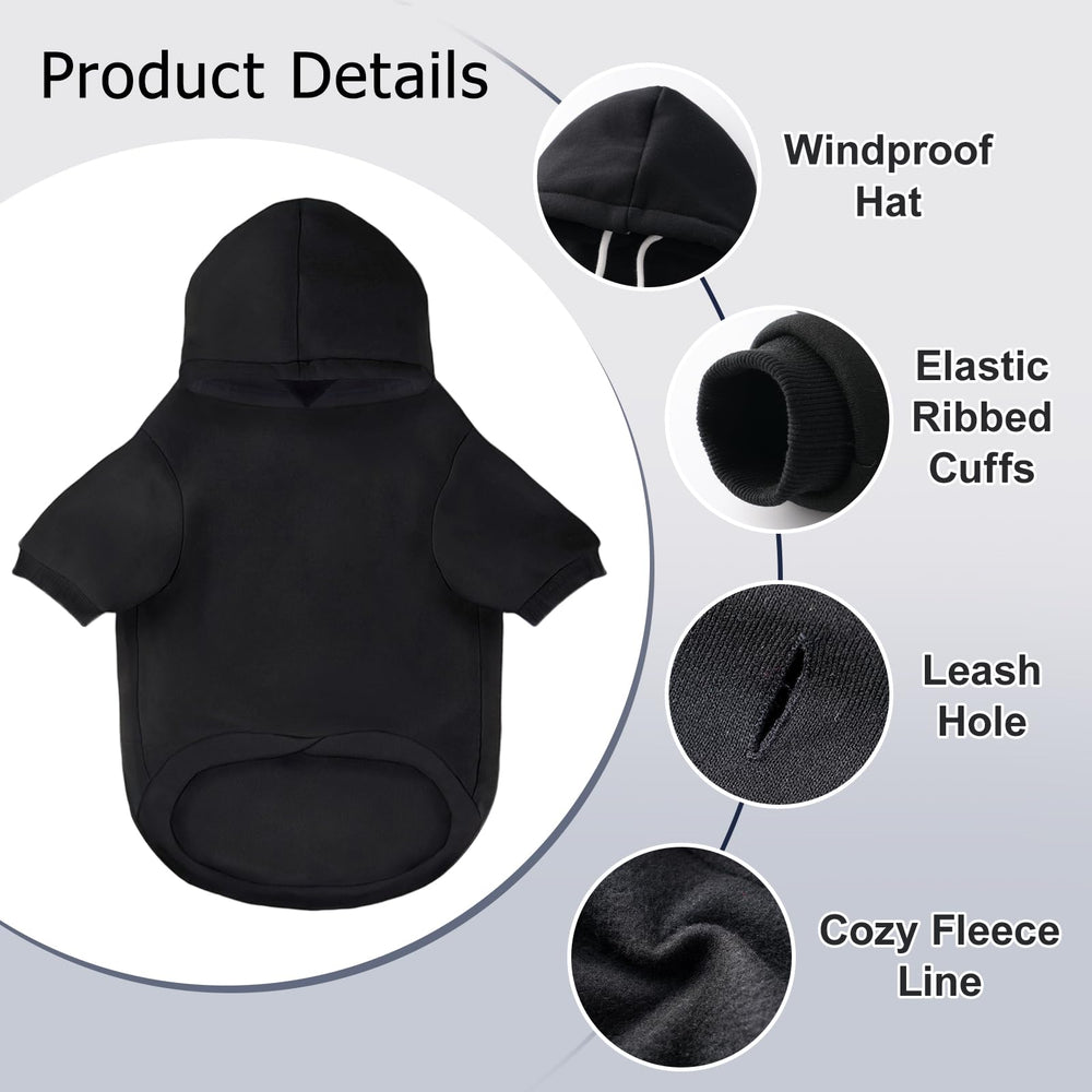 Baobicute Dog Basic Hoodie side-pocket view—built-in pocket for treats during walks.