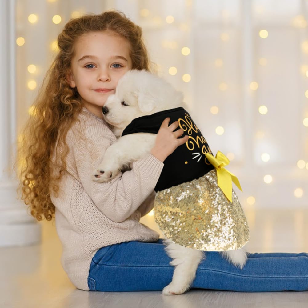 BAOBICUTE bow detail on dog dress adds festive charm