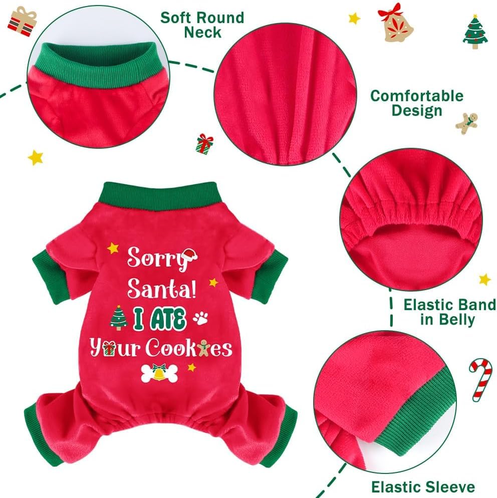 Baobicute dog Christmas pajamas duck pattern for festive holiday vibes.