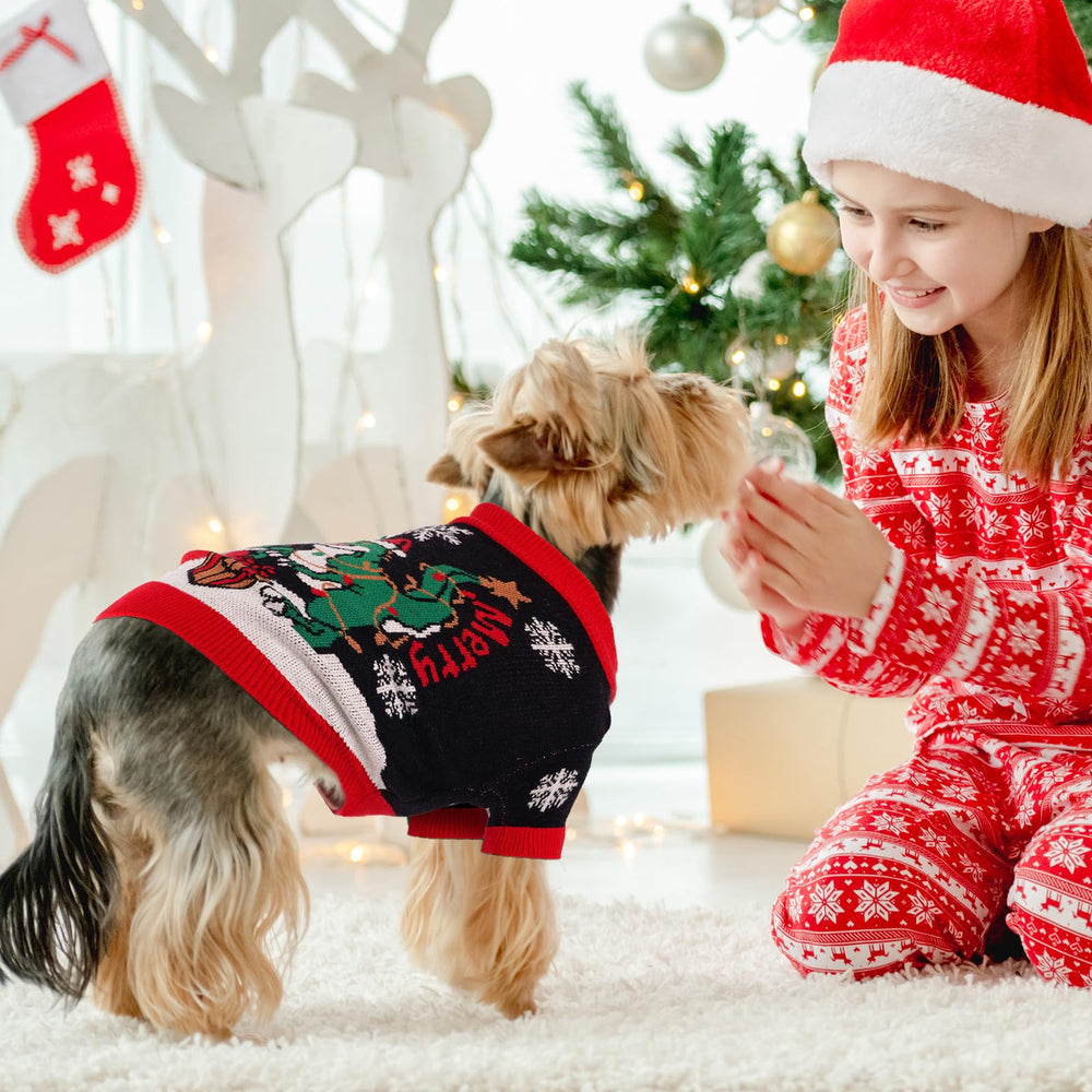 Baobicute dog Christmas sweater machine washable for simple care