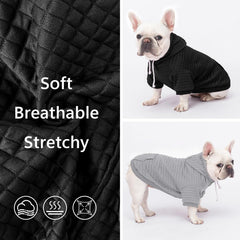 BAOBICUTE dog hoodie features elastic hem and cuffs for secure fit during play.