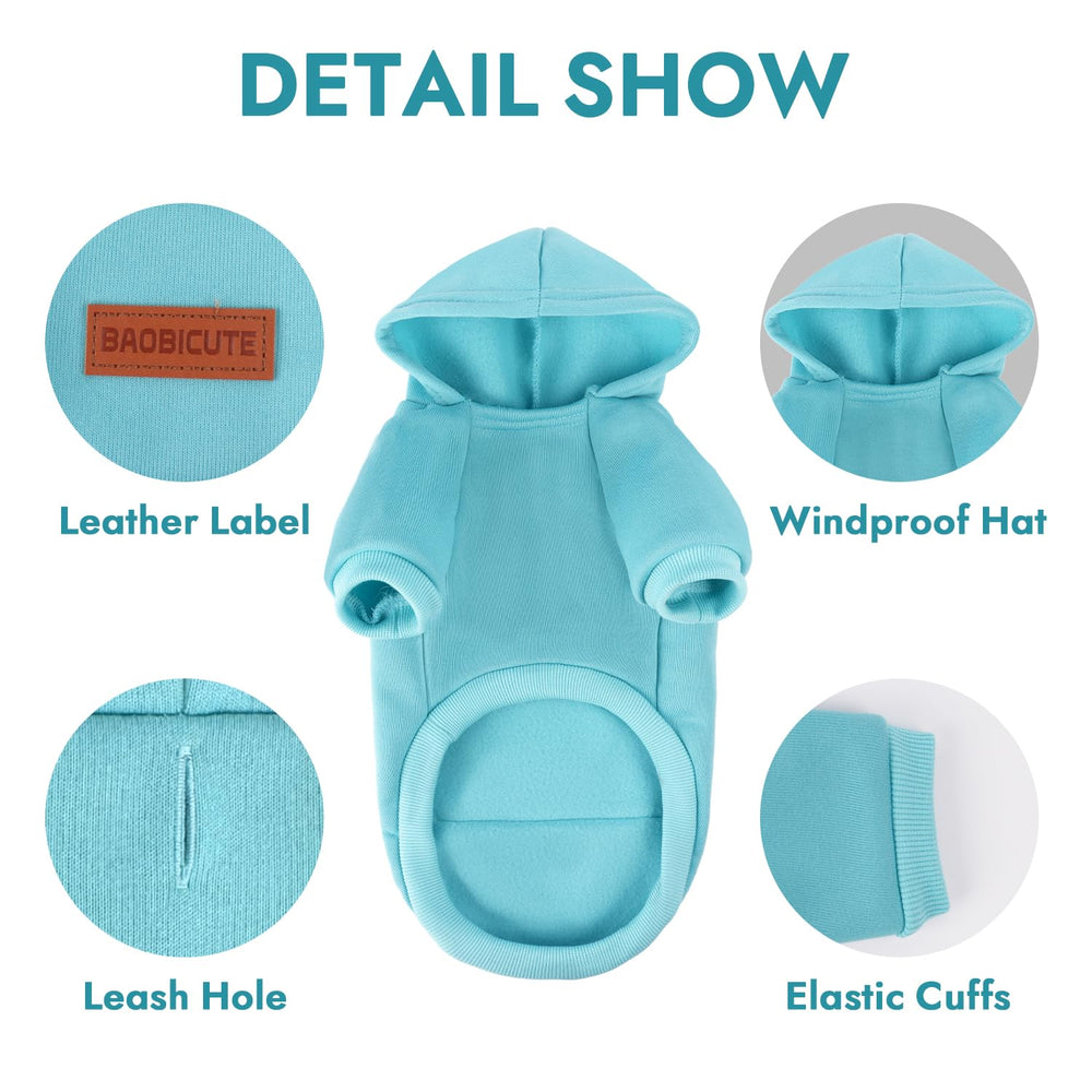 BAOBICUTE dog hoodie hood-pocket detail for treats on walks