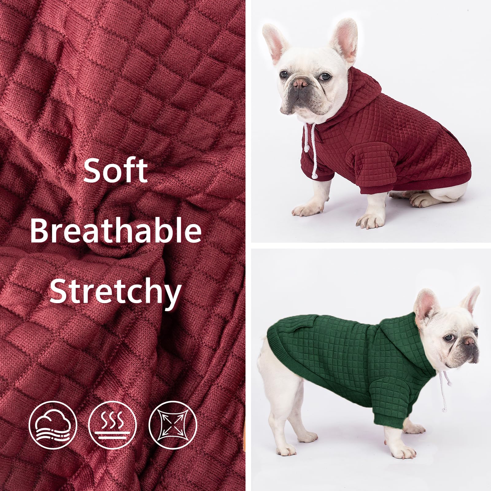 BAOBICUTE dog hoodie pocket designed for small snacks or bags.