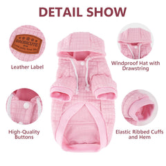 Baobicute dog hoodie waffle fabric close-up shows breathable, quick-dry texture.