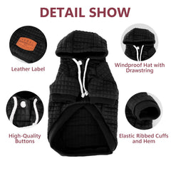 BAOBICUTE dog hoodie waffle-knit fabric highlights soft texture