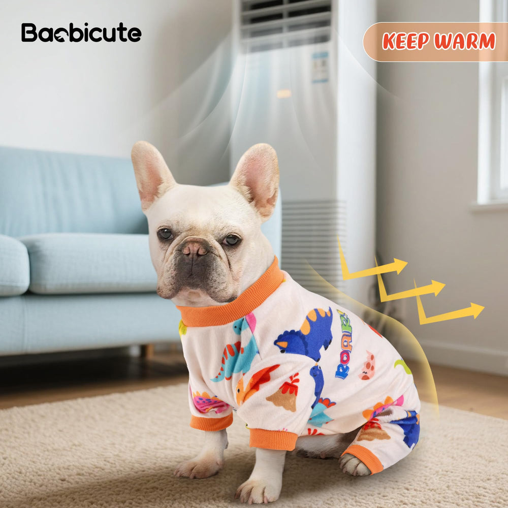 BAOBICUTE duck pattern on dog wearing showcases durable, easy-care outfit.