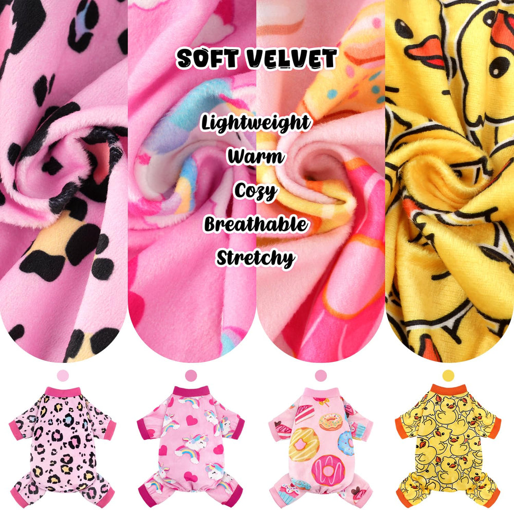 BAOBICUTE duck-pattern dog pajamas suit playful pups for naps and car rides.