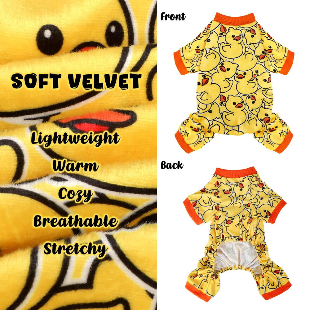 BAOBICUTE dog pajamas fabric closeup shows soft, breathable polyester.