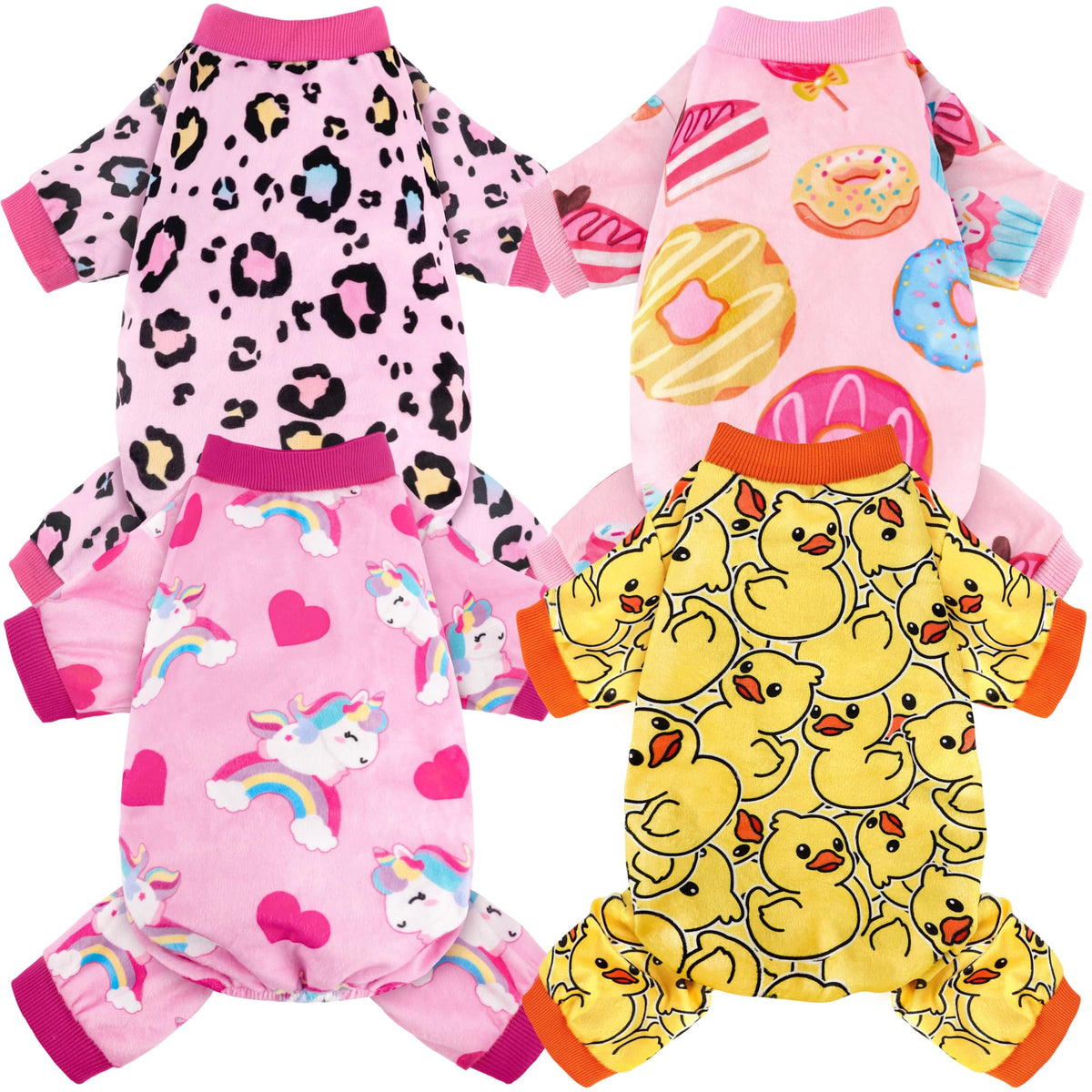 BAOBICUTE leopard-pattern dog pajamas provide cozy daily wear and restful sleep.