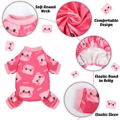 Baobicute dog pajamas pink pig style ideal for holiday photos and parties