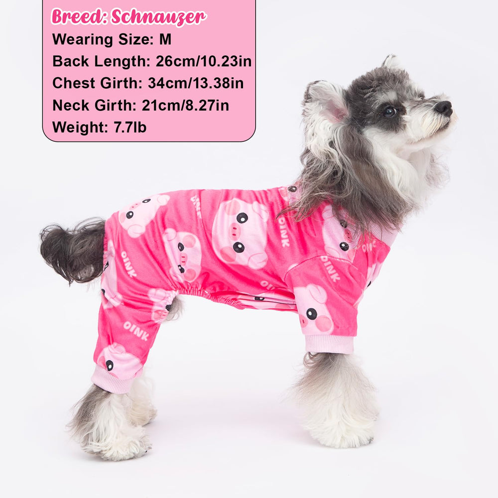 Baobicute dog pajamas pink pig back view highlights playful style for photos