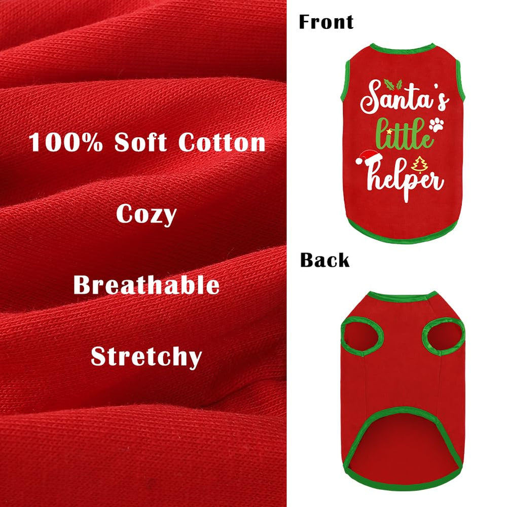 BAOBICUTE dog shirt worn on model shows versatile holiday styling for pets.