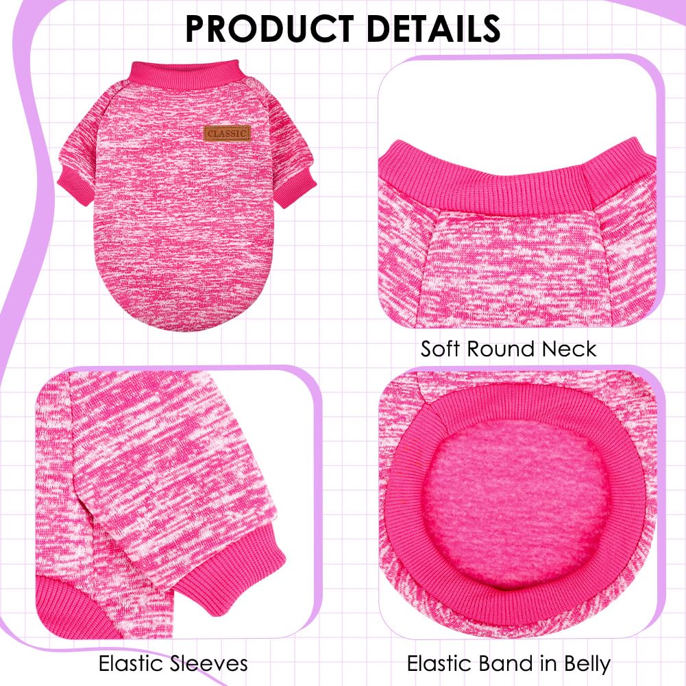 Baobicute dog sweater purple XXS back view with stretchy fit for easy on/off