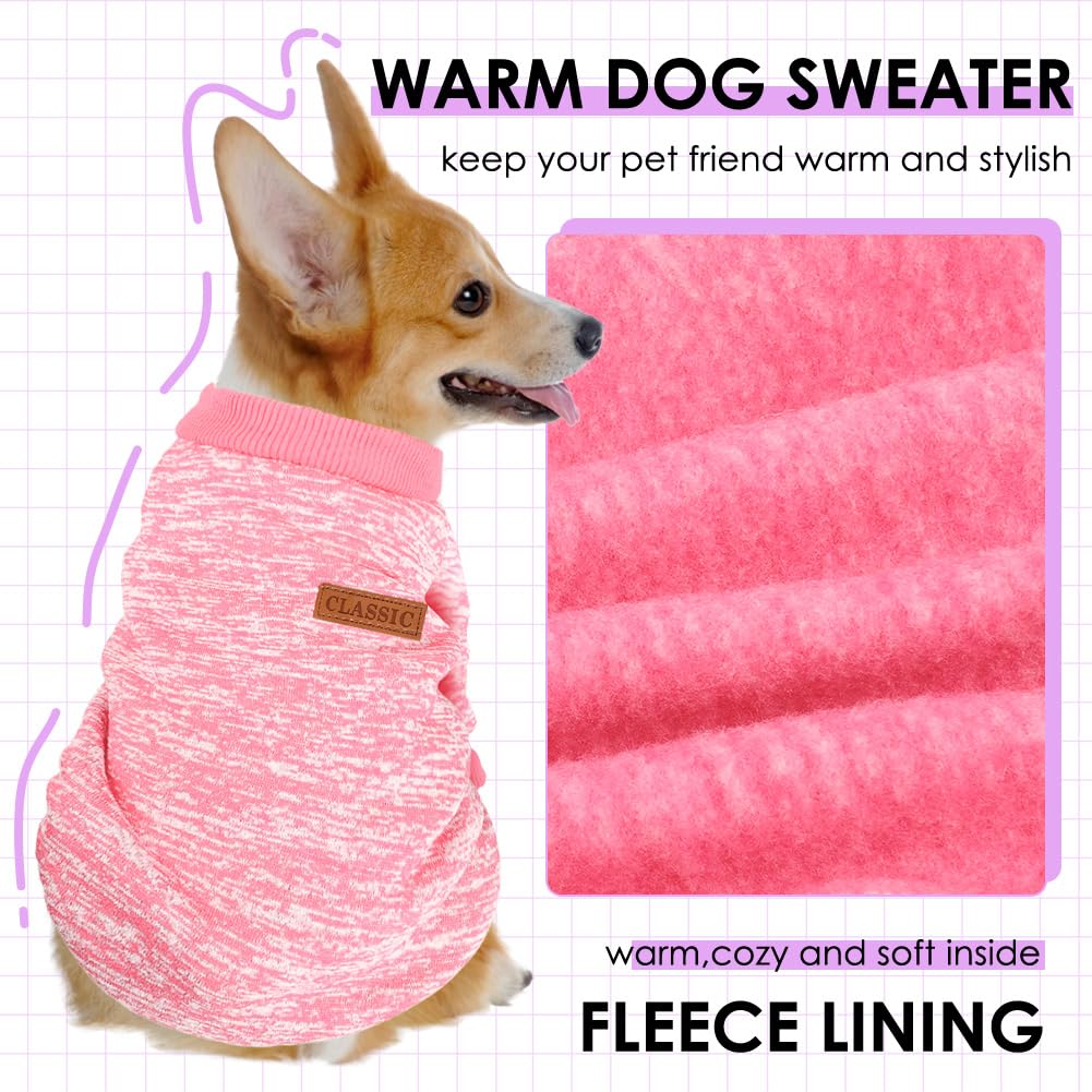 Baobicute dog sweater rose pink XXS side view highlighting breathable fabric