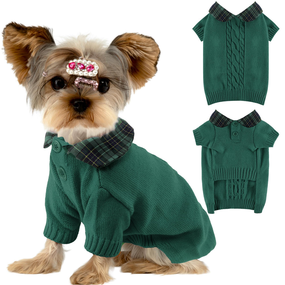 BAOBICUTE dog sweater close-up knit texture offers cozy warmth for chilly walks