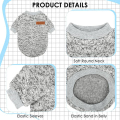 Baobicute dog sweater texture closeup emphasizes soft polyester touch