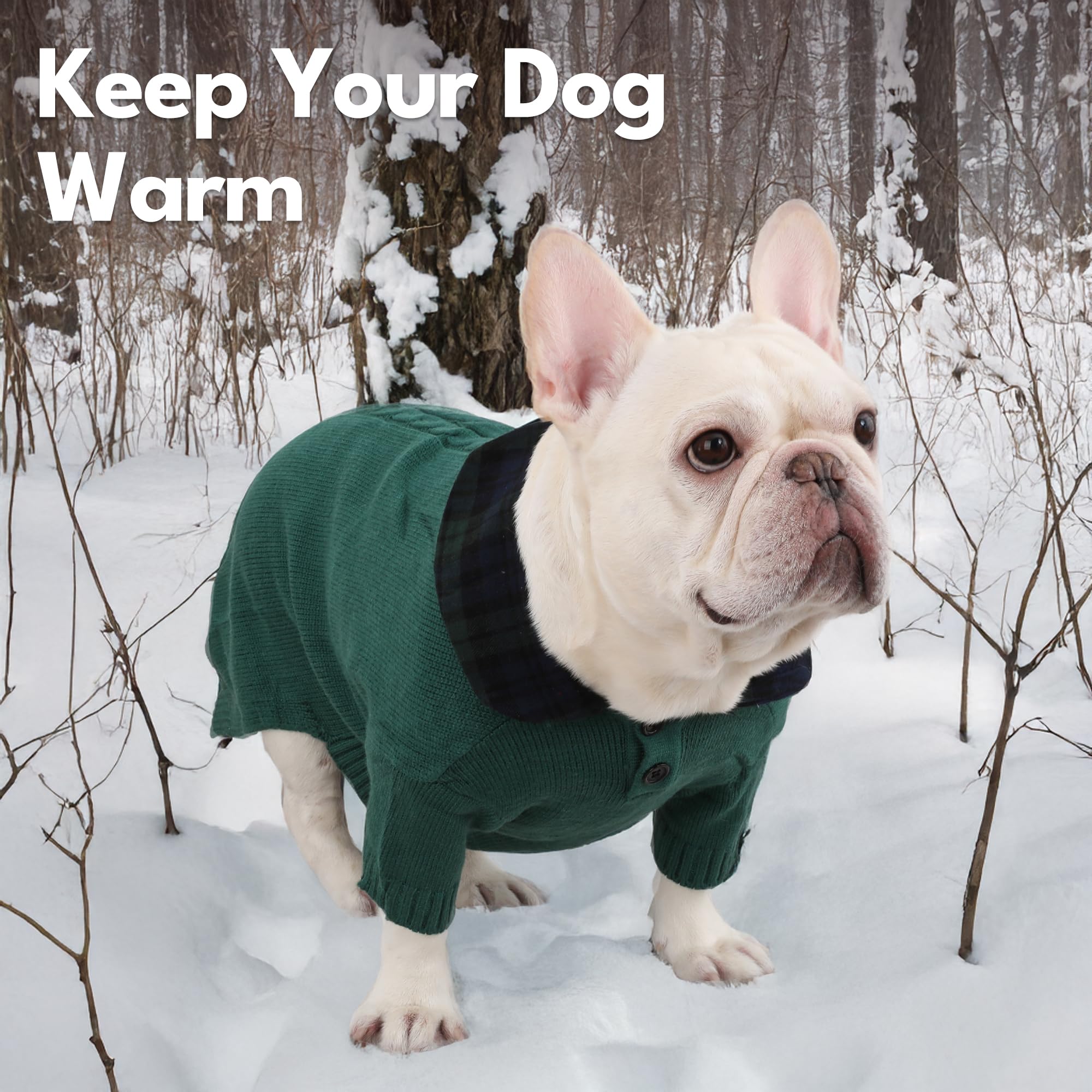 BAOBICUTE dog sweater thick knit ideal for winter outings