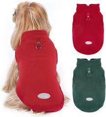 BAOBICUTE fleece dog sweater with back-leash hole for quick leash attachment during walks