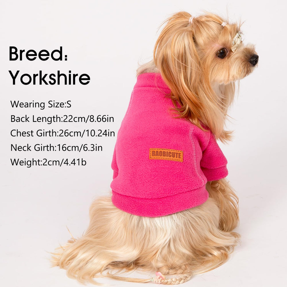 BAOBICUTE four-pack fleece dog sweater palette B provides warm style for daily adventures.