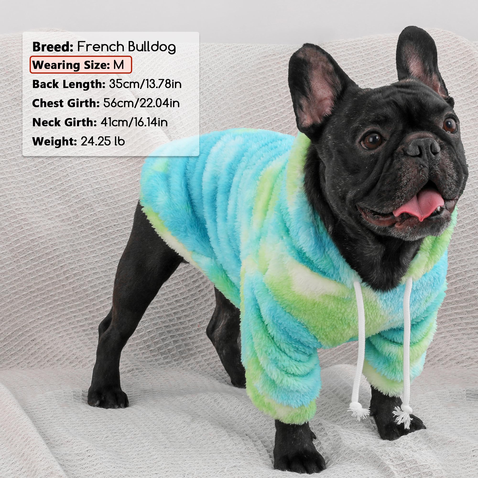 BAOBICUTE fuzzy dog hoodie cuff-hem detail illustrates secure warmth without restricting movement.