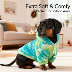BAOBICUTE fuzzy dog hoodie plush close-up emphasizes soft inner fleece for snug comfort.