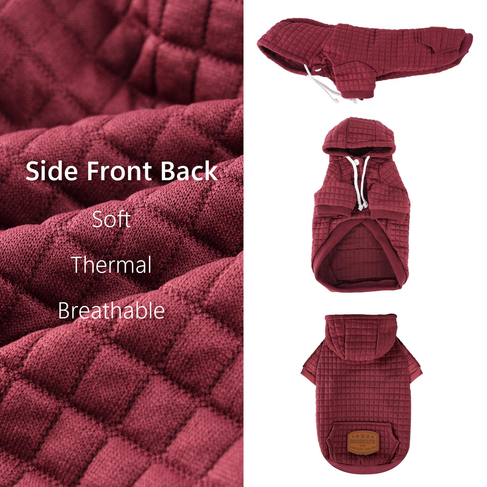 Baobicute hoodie elastic hem and cuffs help keep sleeves in place