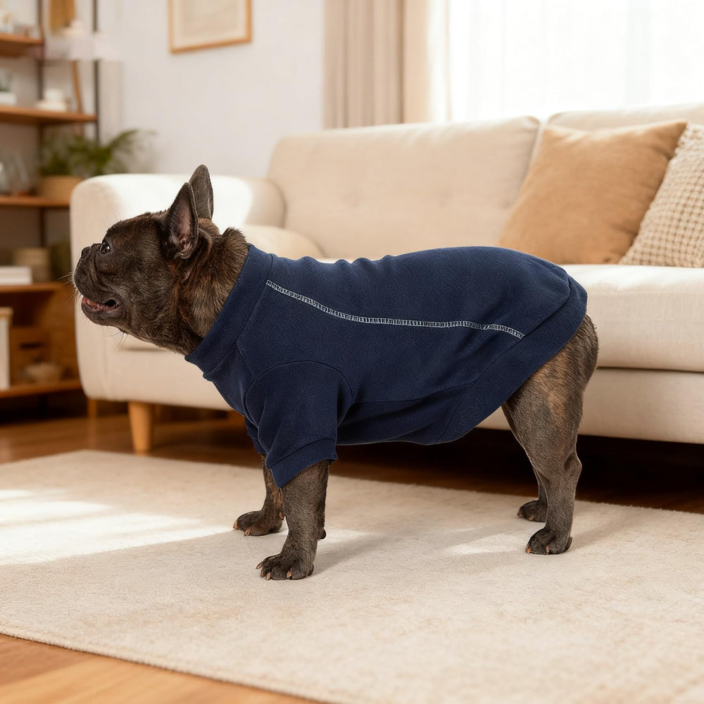 Baobicute fleece dog sweater pullover, easy dressing with stretch.