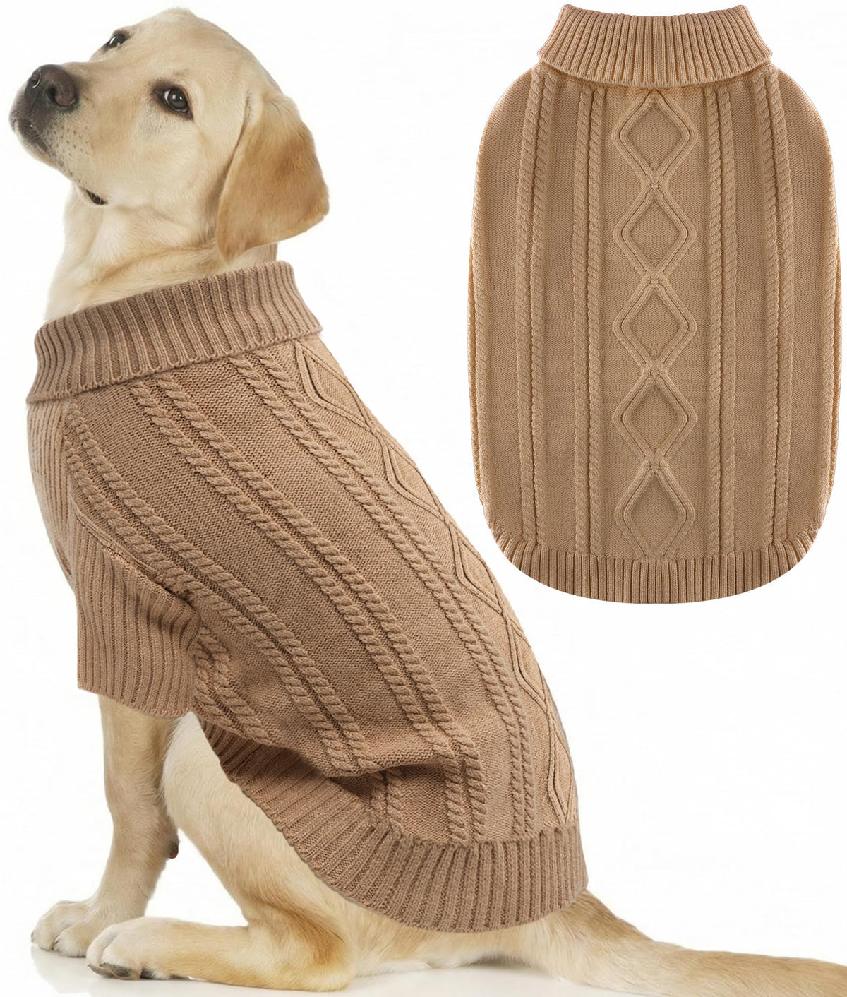 Baobicute small dog sweater knitted cozy keeps tiny pups warm on chilly days.