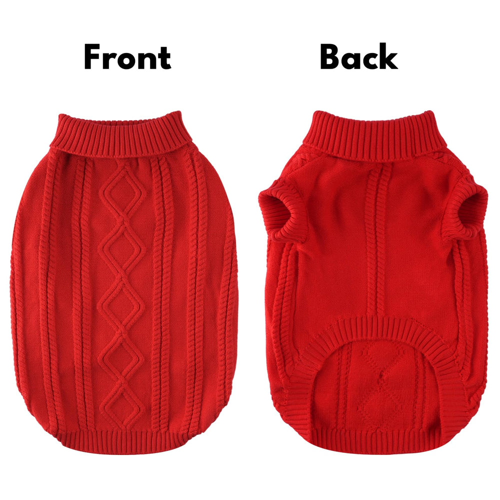 Baobicute small dog sweater worn during outdoor walk highlighting warm comfort.