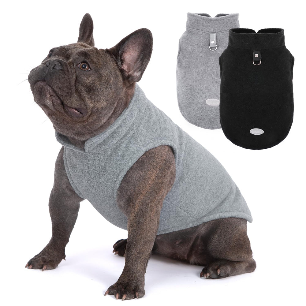 BAOBICUTE soft fleece dog vest front view for warm winter walks
