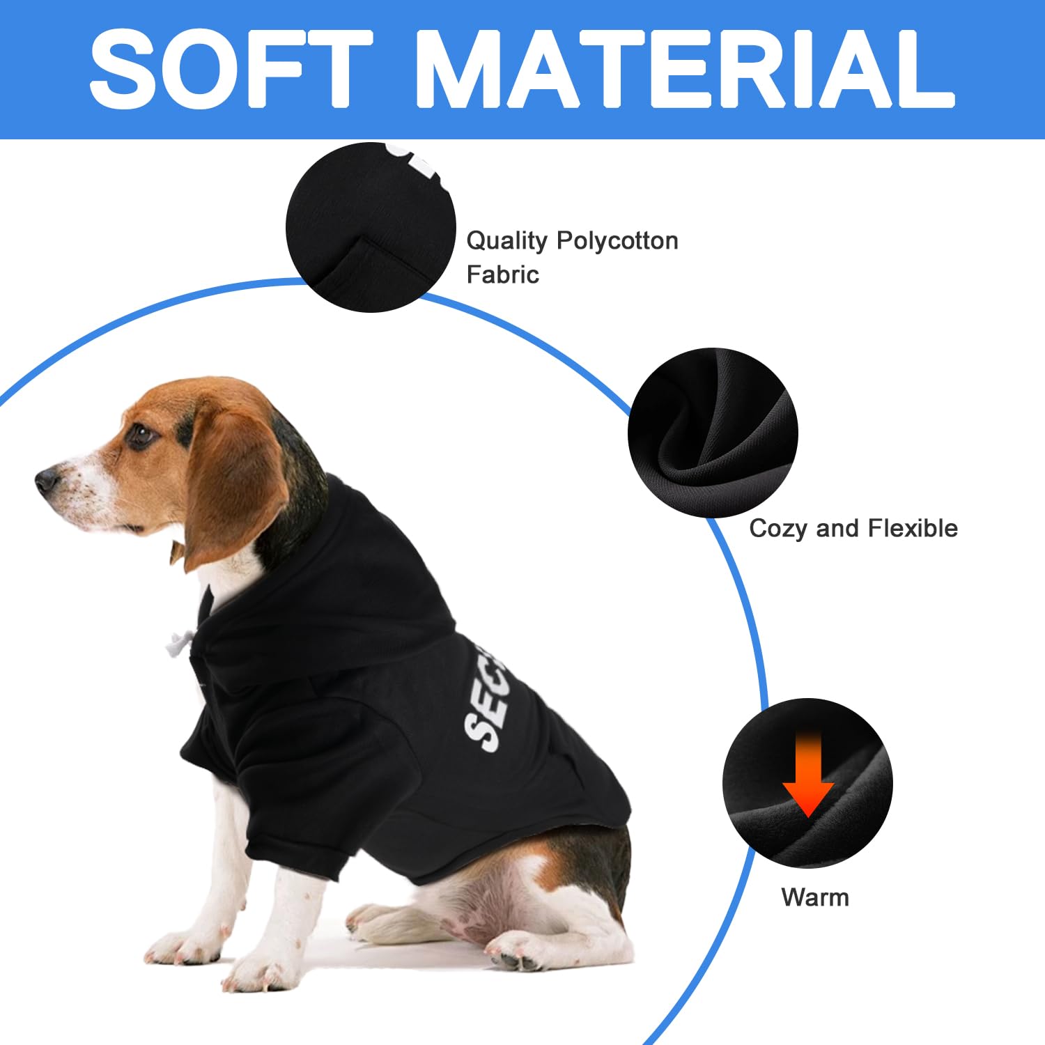 BAOBICUTE warm fleece dog sweater keeps dogs comfy from fall to spring