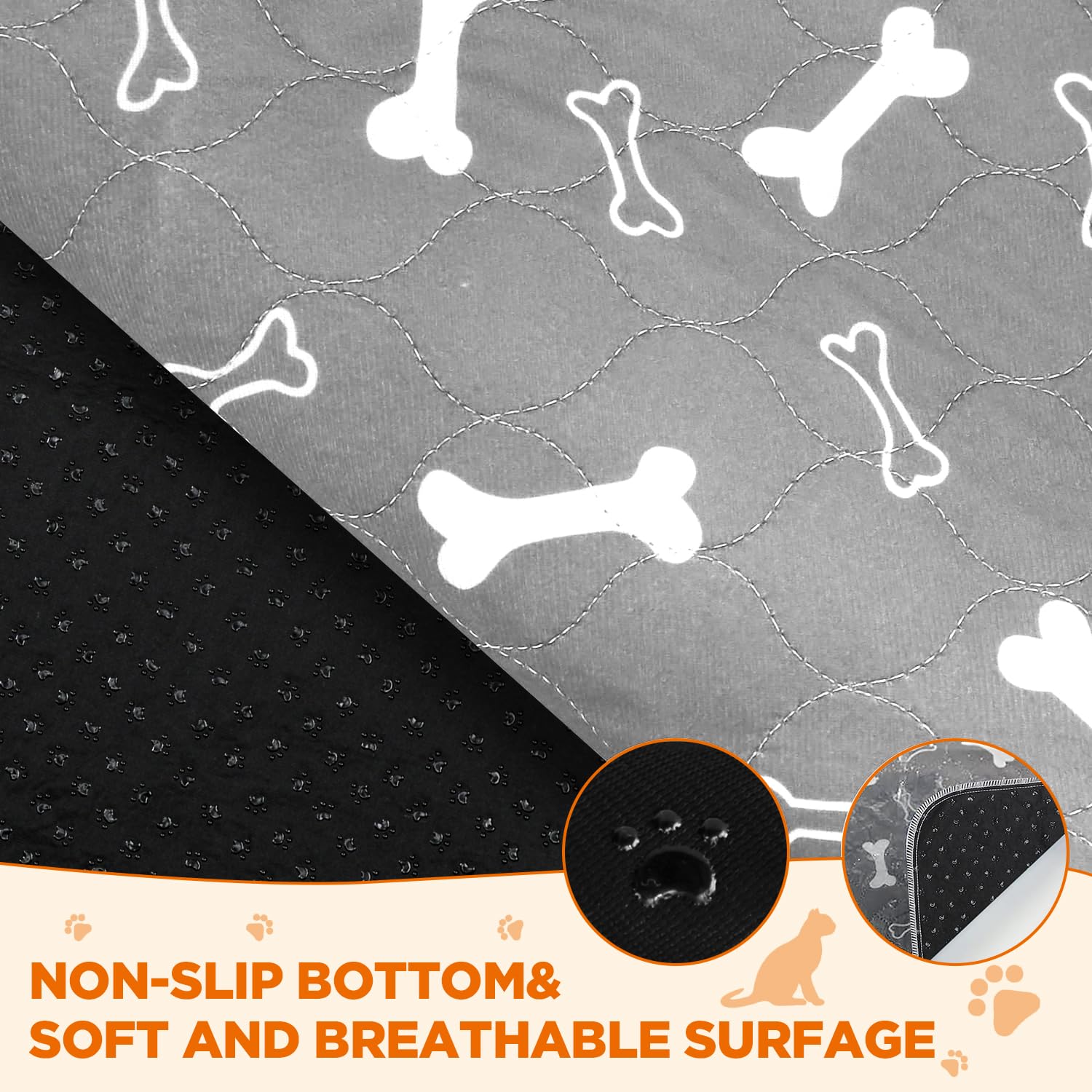 Baodan absorbent pad showing quick liquid pickup to keep floors dry.