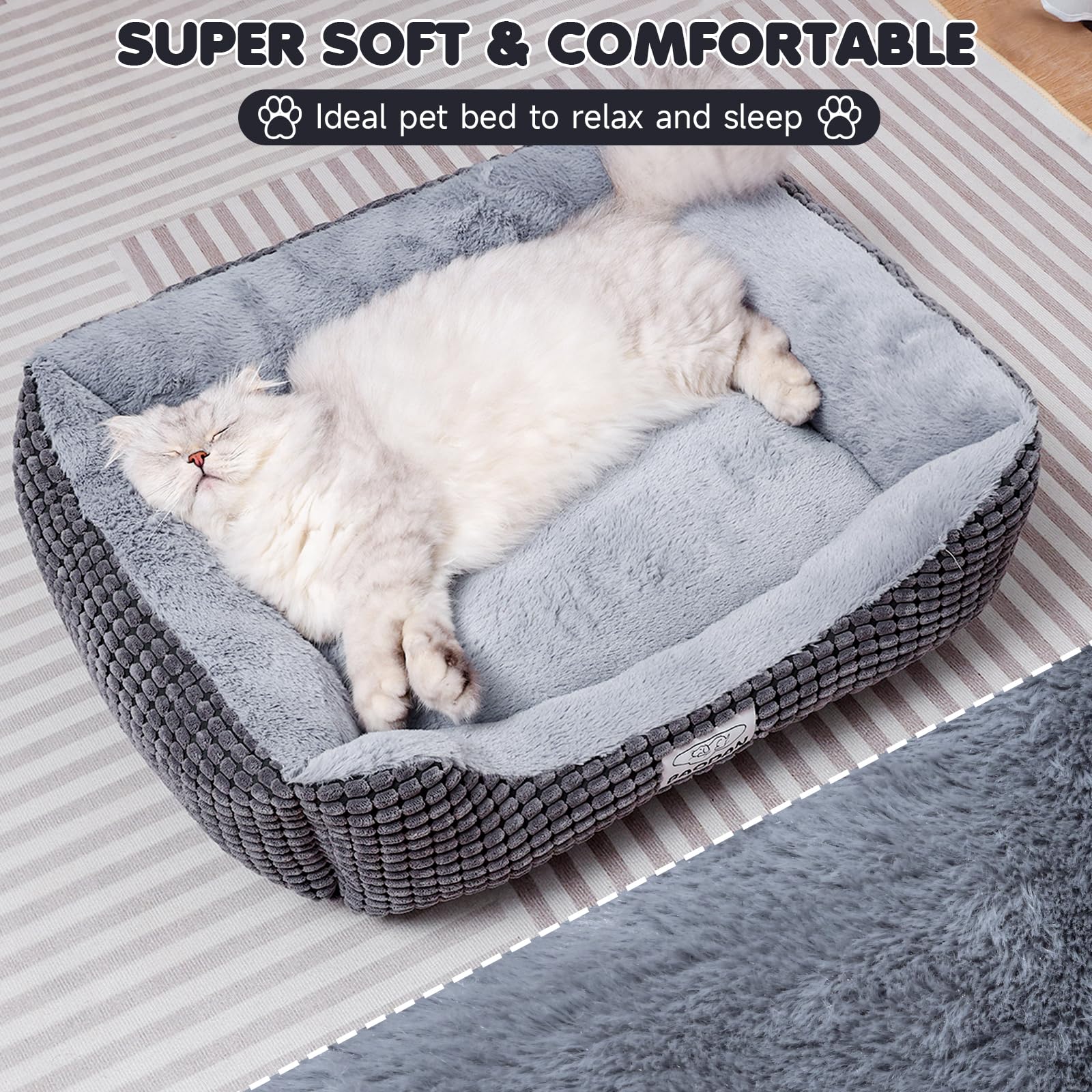 Baodan bed low edge for easy access by tiny puppies and kittens.