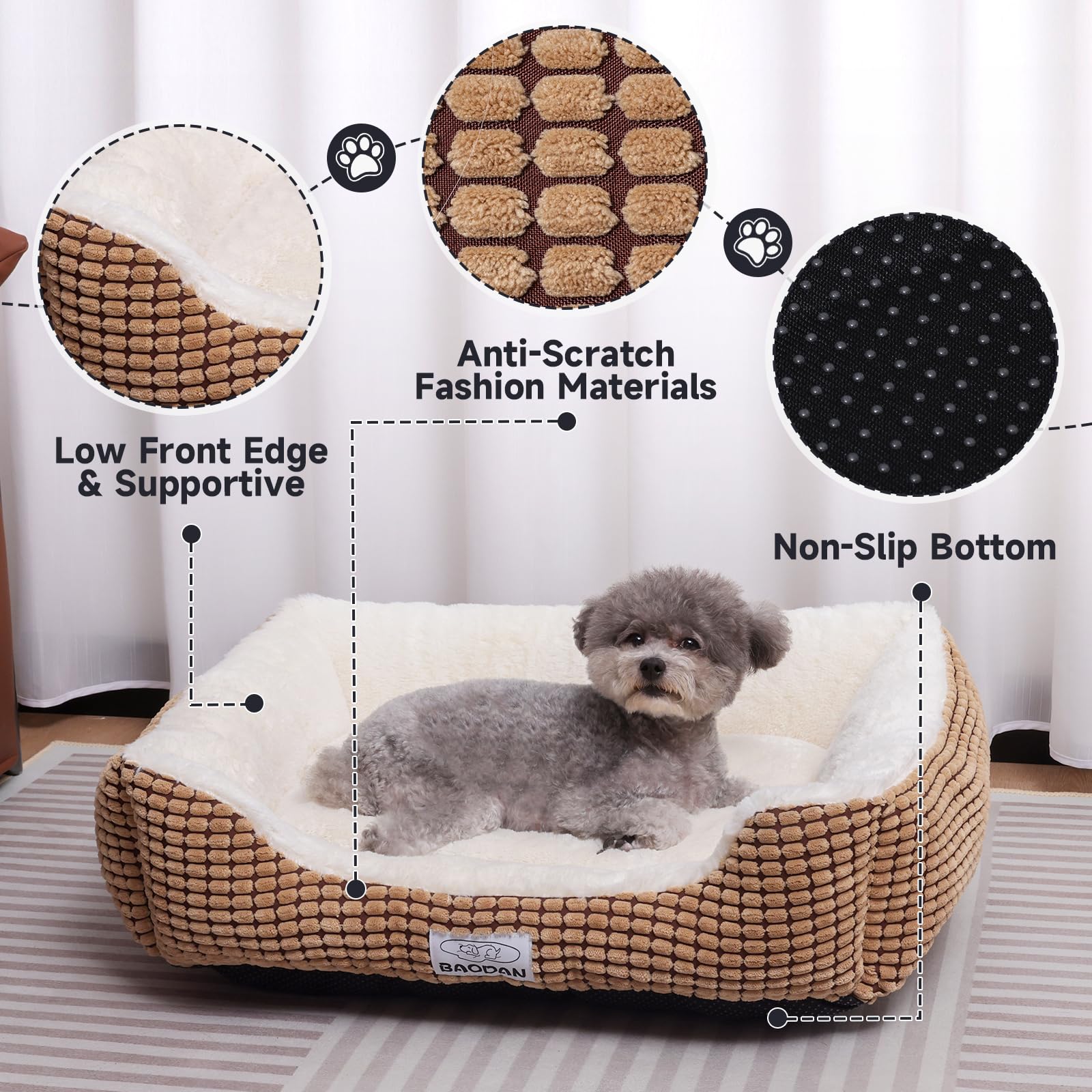Baodan small size bed suitable for pets up to 20 pounds