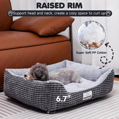 Baodan dog bed anti-slip-bottom keeps the bed in place during play.