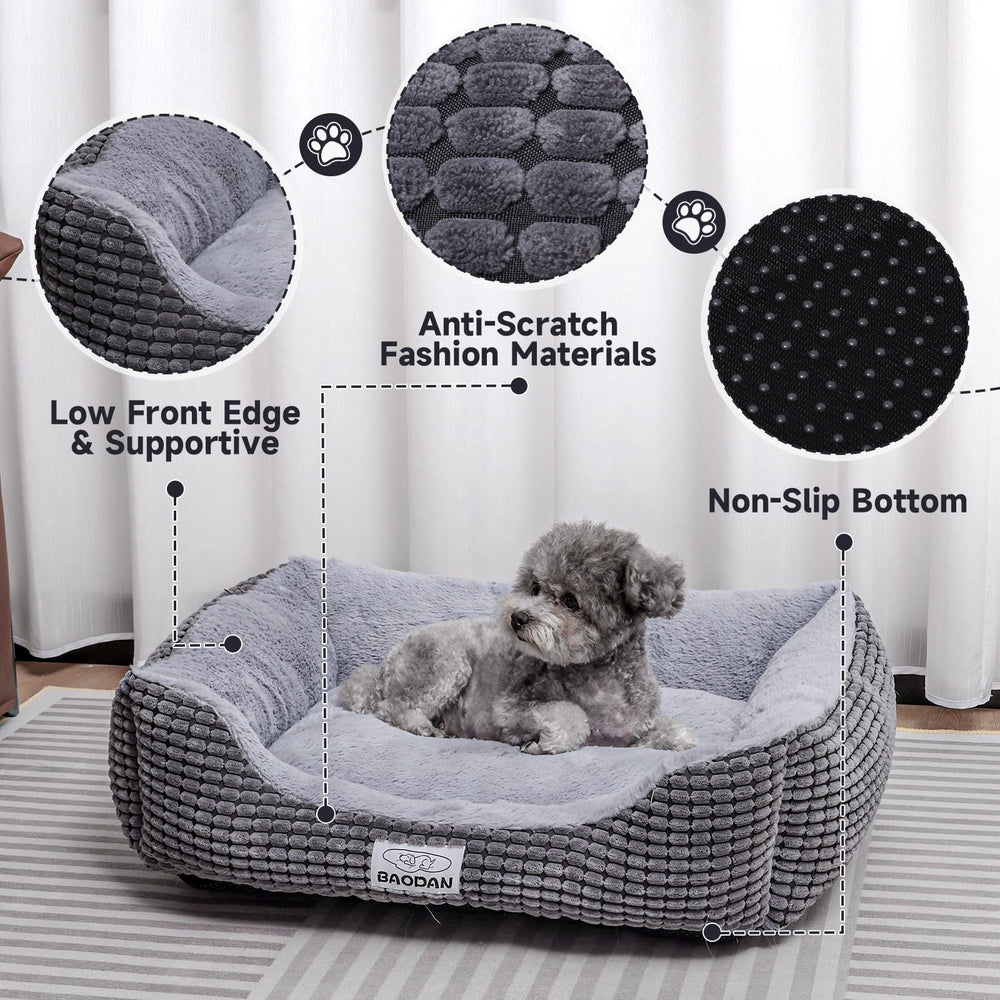 Baodan dog bed machine-washable design makes cleaning simple.