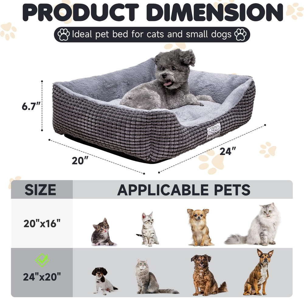 Baodan dog bed raised-sides provide a secure, cuddle-ready zone.