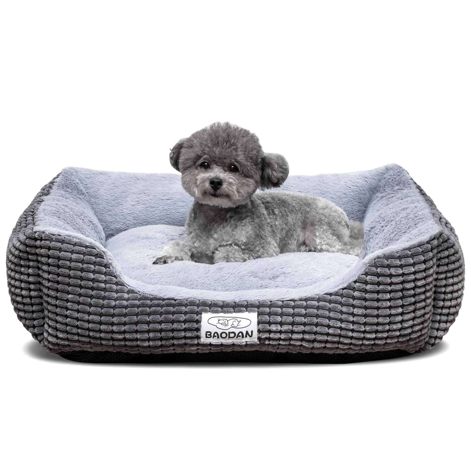 Baodan dog bed rectangular soft plush offers cozy lounging for pets.