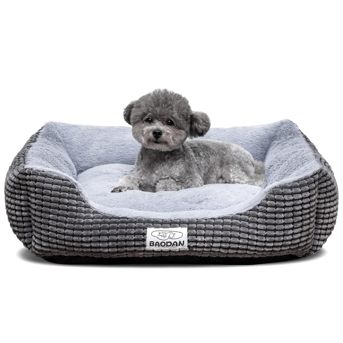 Baodan dog bed rectangular soft plush offers cozy lounging for pets.