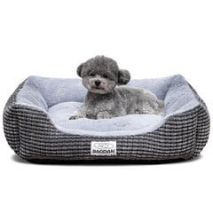 Baodan dog bed rectangular soft plush offers cozy lounging for pets.