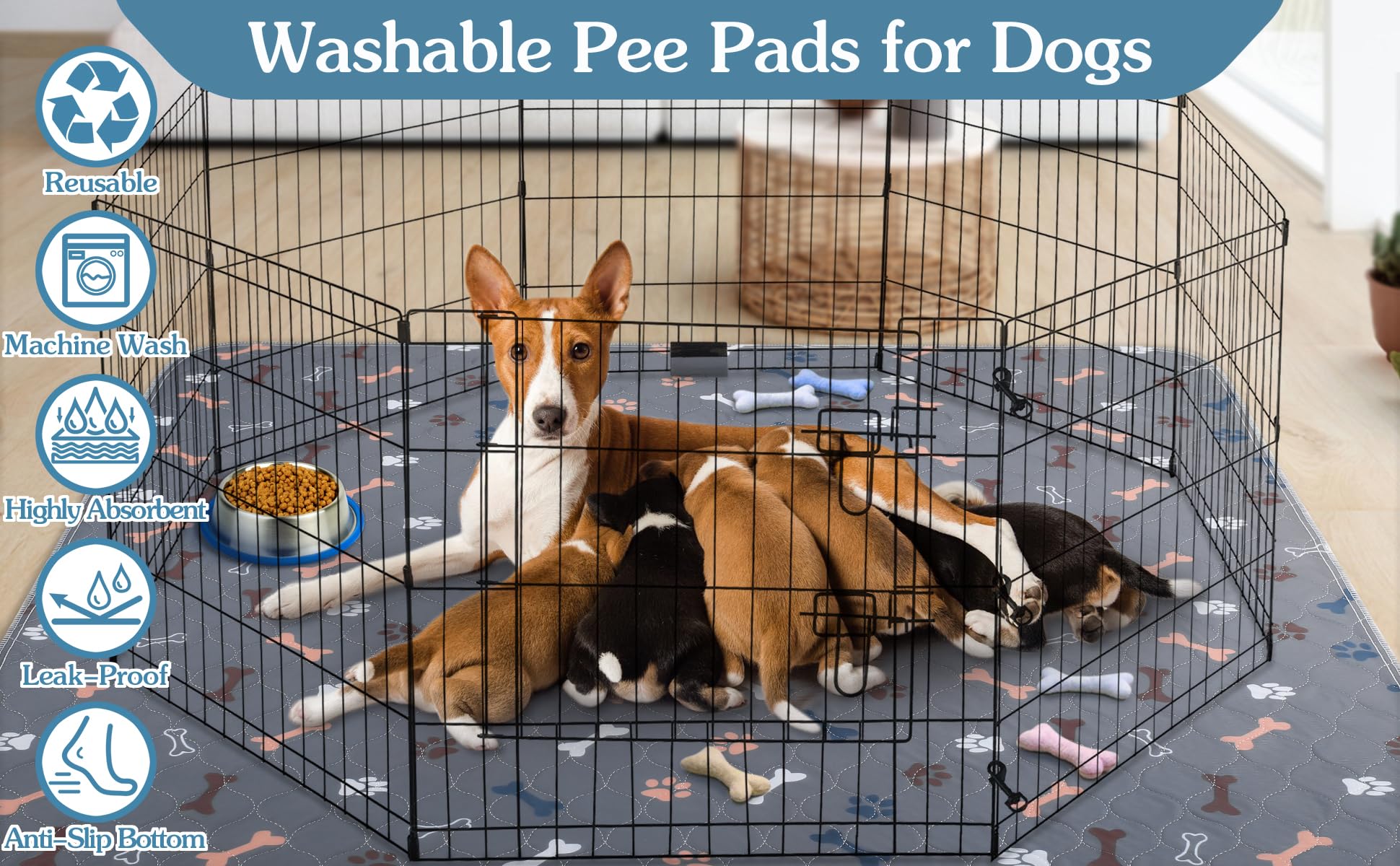 Baodan easy-clean washable dog pad simplifies home upkeep.